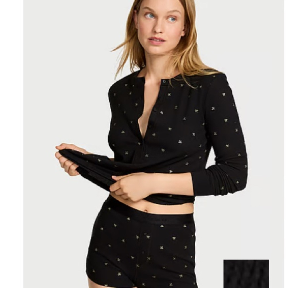 Victoria’s Secret Thermal Henley Short Pajama